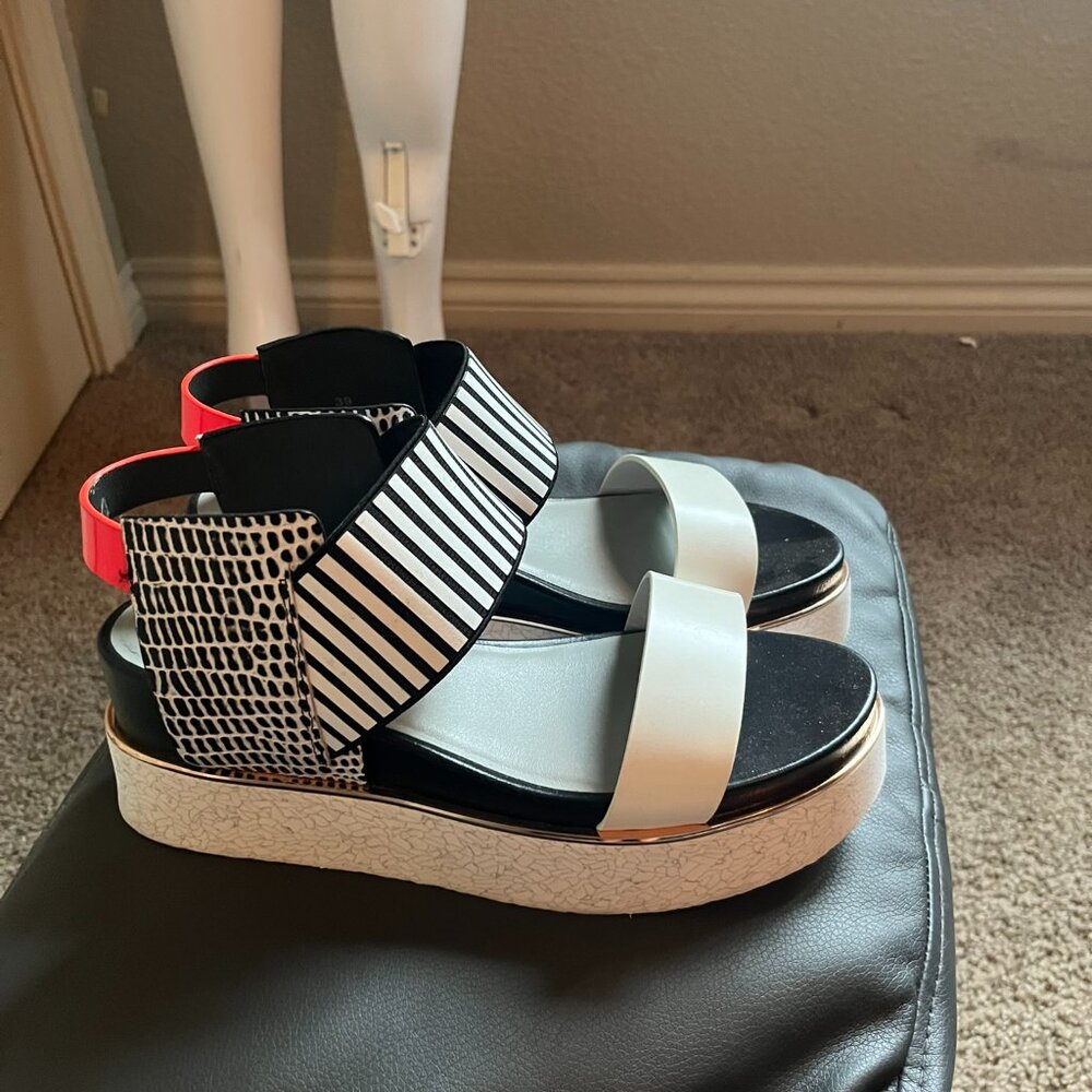 United Nude Rico Sandal-black, white, red, size 39